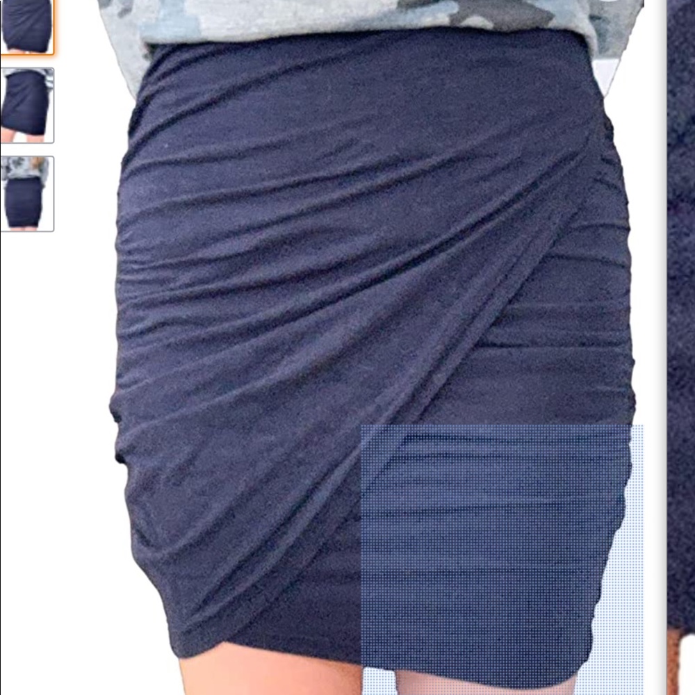 Sundry Crossover Skirt in Blue